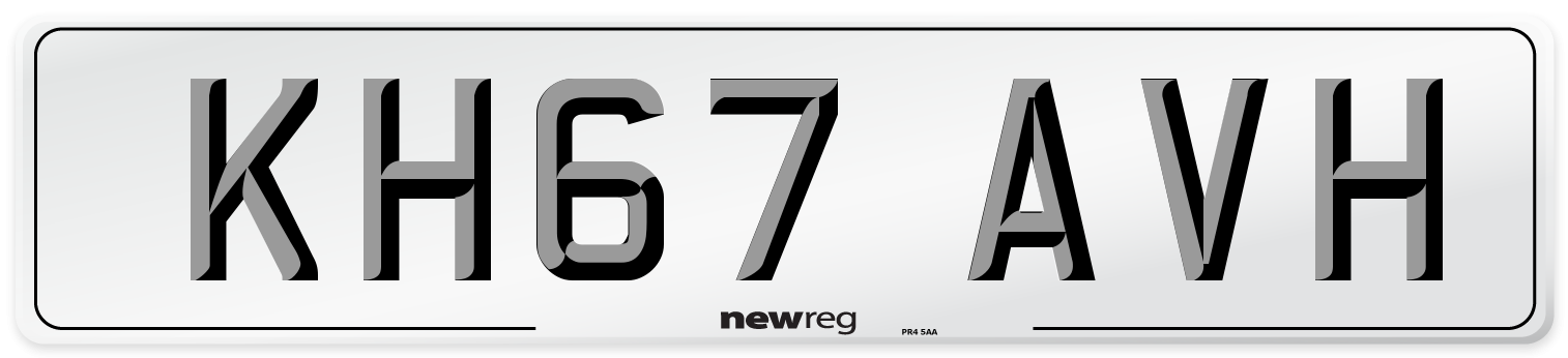 KH67 AVH Number Plate from New Reg